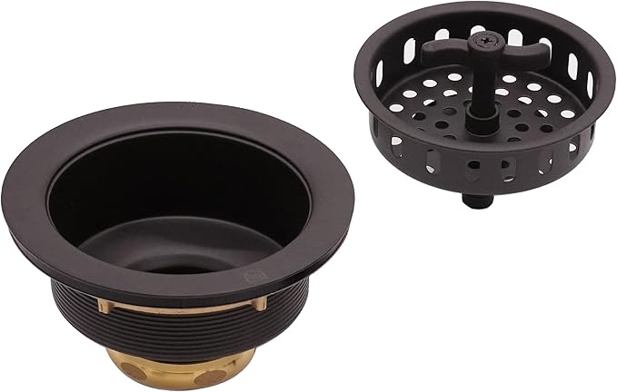 Westbrass R213-12 Wing Nut Style Large Kitchen Basket Strainer, Oil Rubbed Bronze