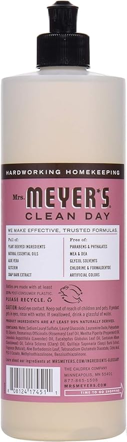 Mrs. MEYER'S CLEAN DAY Variety, 2 Liquid Hand Soap 12.5 OZ, 1 Liquid Dish Soap, 16 FL OZ (Rosemary)