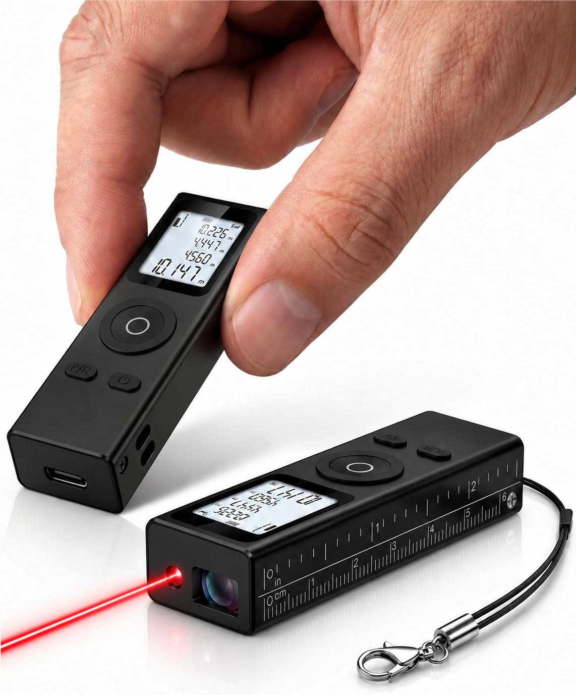 Cooper Ray Mini Laser Measuring Tool, Pocket Size Laser - Image 1