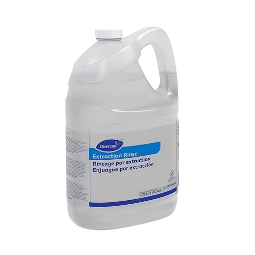 Diversey 101109760 Extraction Rinse for Carpet Extraction Machines, Removes Hard Water Deposits & Soap Residue, Fruity Floral Scent, Liquid Concentrate, 1-Gallon (Pack of 4)