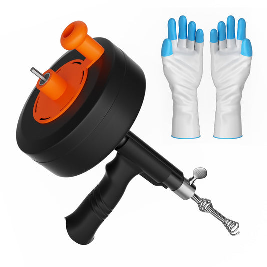25FT Plumbing Drain Auger Snake, Multi-use Drain Cleaner & - Image 1