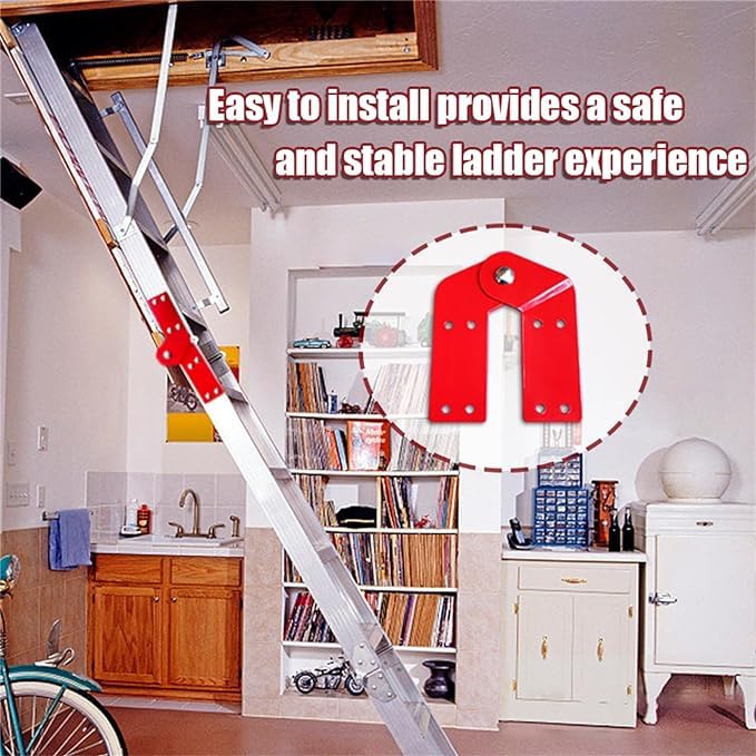Attic Ladder Hinge Herringbone Ladder Tie Rod Attic Ladder - Image 5