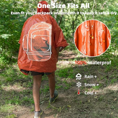 Thickened Emergency Rain Poncho, Thermal Poncho Survival - Image 7
