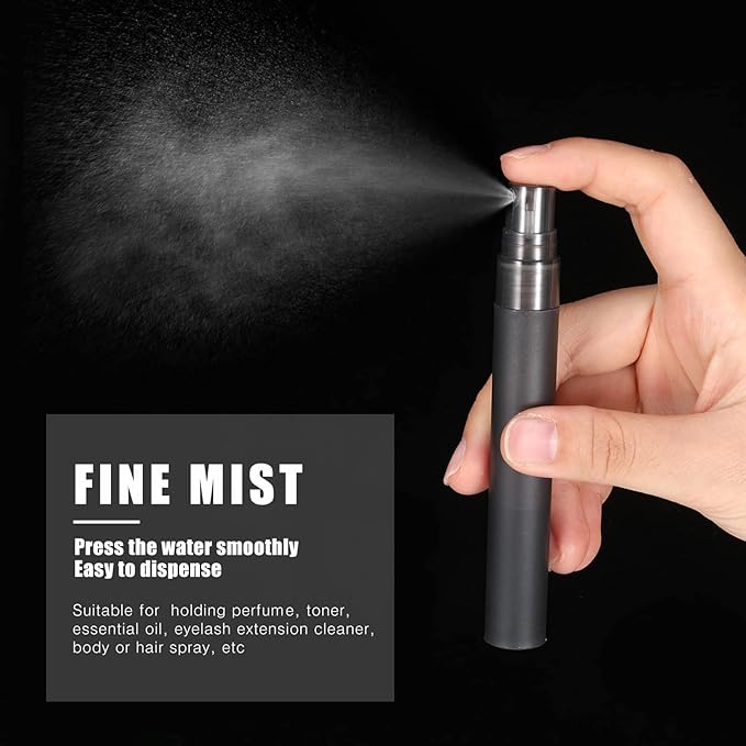 Remerry 200 Pcs 10 ml Mini Spray Bottles Perfume Spray Bottles Plastic Travel Refillable for Women Small Fine Mist Sprayers Portable Frosted Perfume Sprayers Empty Atomizer for Essential Oil
