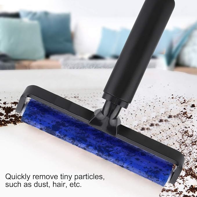 12 Inch Silicone Manual Roller Anti-Static Cleaner Tool,Under The Action of Static Electricity,Small Impurities Will be Adsorbed on The Drum