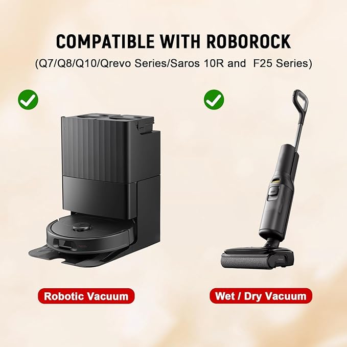 Floor Cleaning Solution Compatible With Roborock Robot Vacuum (Q5/Q7/Q8/Q10/S7/S8/Saros 10R/F25/Qrevo), Floor Cleaner for All Robot Vacuums & Cordless Wet Dry Vacuum with Mopping (Orange 2 Bottle)