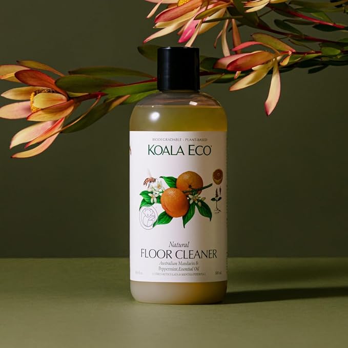 Koala Eco Floor Cleaner - with Australian Mandarin and Peppermint Essential Oil - 16oz (6 Pack)