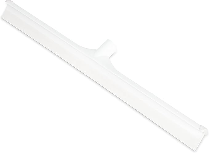 SPARTA 24" Floor Squeegee Replacement Head, Seamless Rubber with Rust-Free Plastic Frame for HACCP Compliance, Heavy-Duty Industrial Use, Thermoplastic Rubber, 24 Inches, White