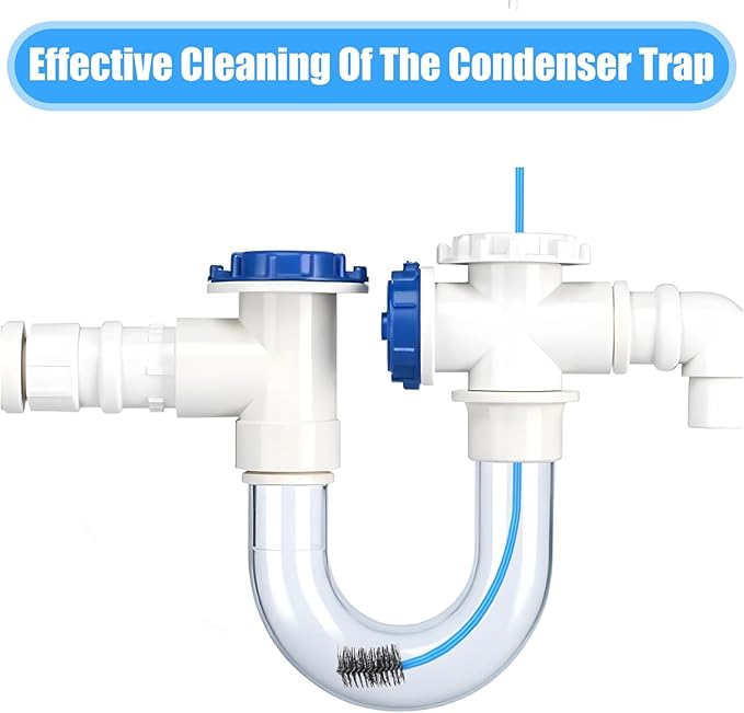 3 Pcs AC Drain Line Cleaner, Pipe Cleaners Condensate Pump Brush HVAC Condensate Drain Trap Clog Remover Filter Trap Flexible Long Pipe Unclog for Kitchen Sink Toilet Sewer Drains
