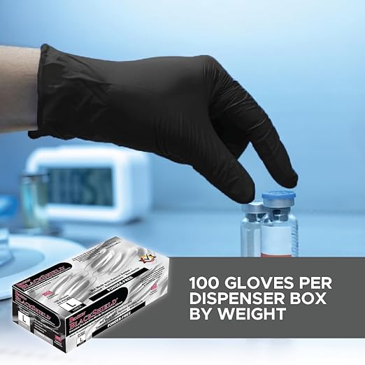 BioSkin Nitrile Exam Grade Disposable Gloves, 4 Mil - Small | Powder-Free, Chemical + Puncture Resistant, Textured | for Medical, Industrial, Janitorial, Food Service (Box of 100)