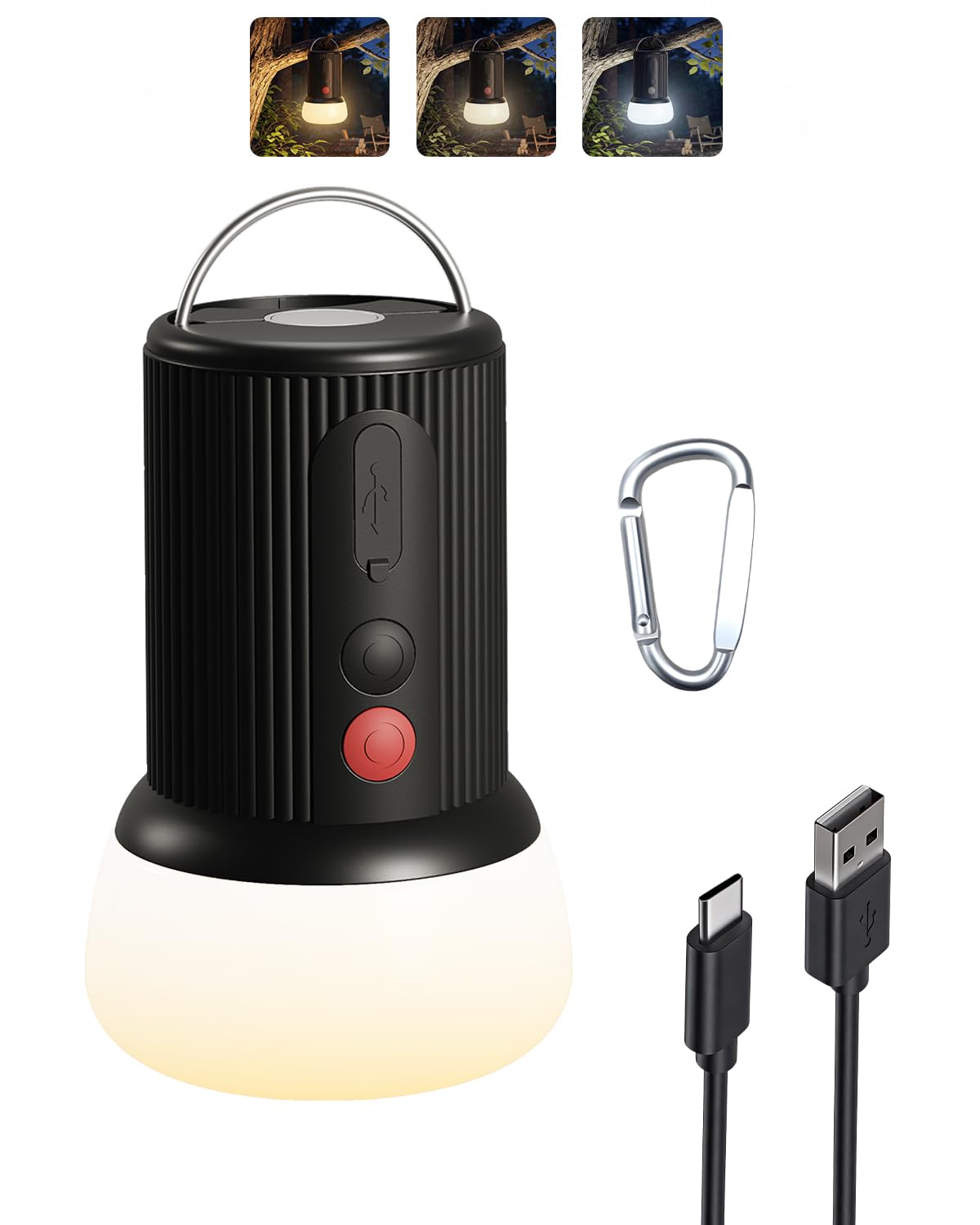 EZVALO LED Rechargeable Camping Lantern, 6000mAh Emergency - Image 1