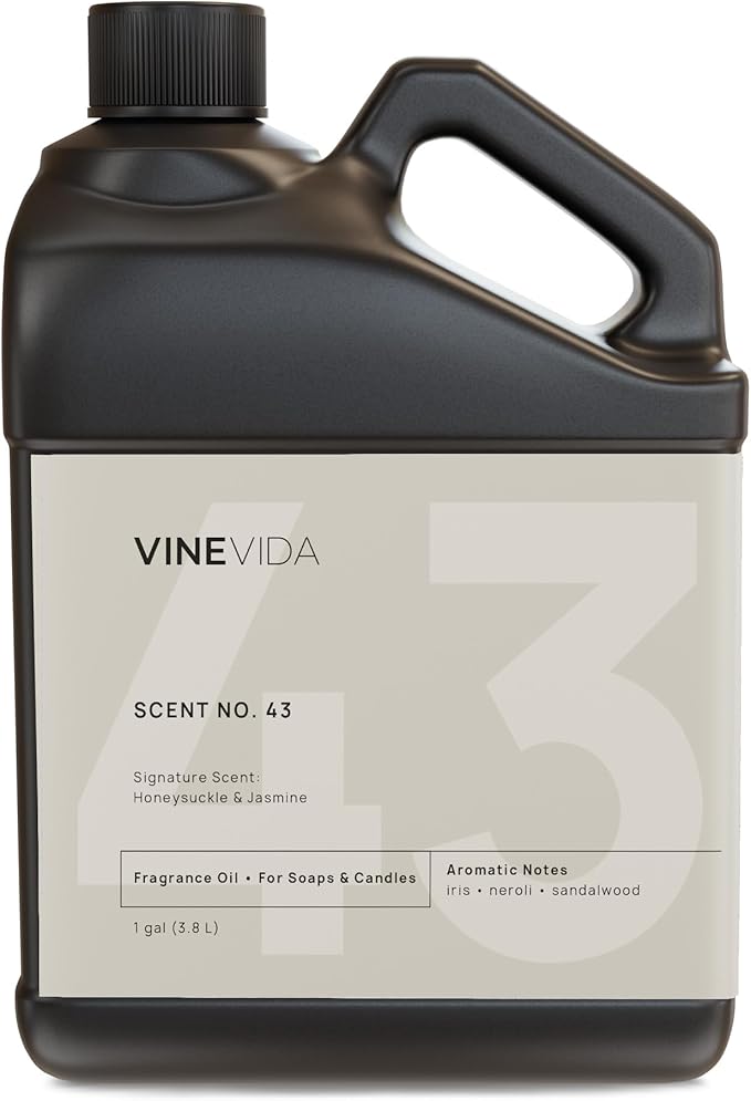 VINEVIDA [128oz] Honeysuckle & Jasmine Fragrance Oil for Candle Making and Soap Making - Premium Candle Scents for Soy Candles