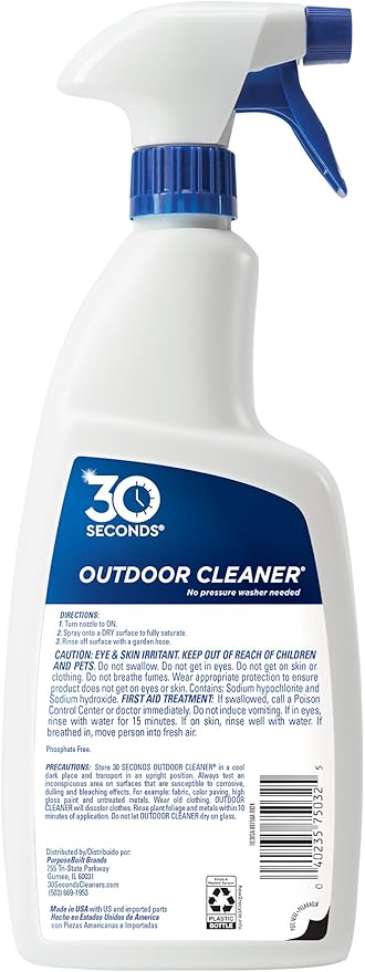 30 SECONDS Outdoor Mold & Mildew Stain Remover 2-Pack - Ready-to-Use Spray