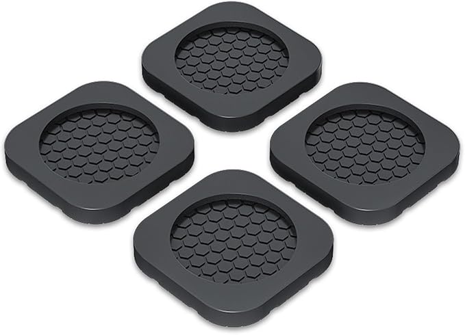 Shock Absorbing Mat-Square, Anti Vibration Pads for Washing Machine, Anti Vibration Pads Prevent Washer & Dryer Moving Shaking Walking, Floor Protector 4 Pack