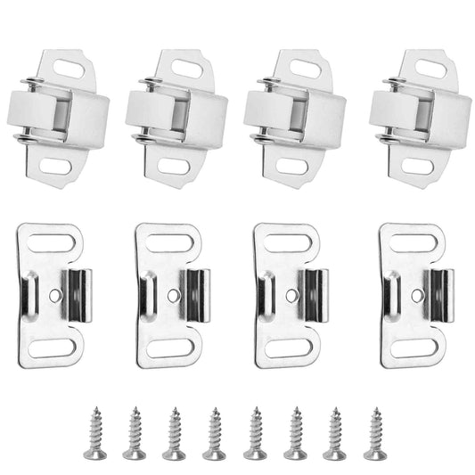 4 Sets Spring Roller Catch Latch with Screws, Roller Wheel - Image 1