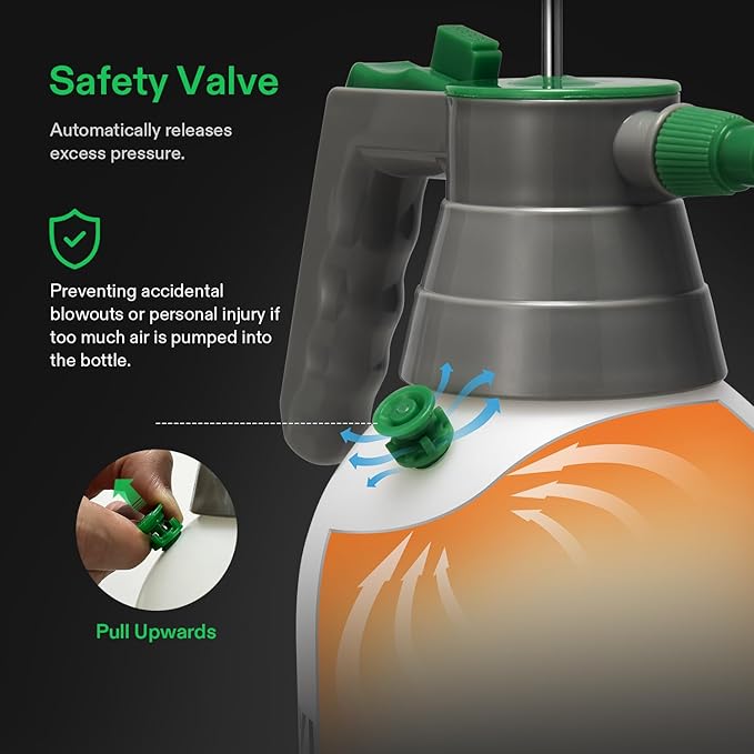 VIVOSUN 2-Pack 5 Tier Vertical Gardening Stackable Planter and 0.5Gal Handheld Garden Sprayer, 2L Pump Sprayer, 68 Oz Water Spray Bottle with Safety Valve, Adjustable Nozzle