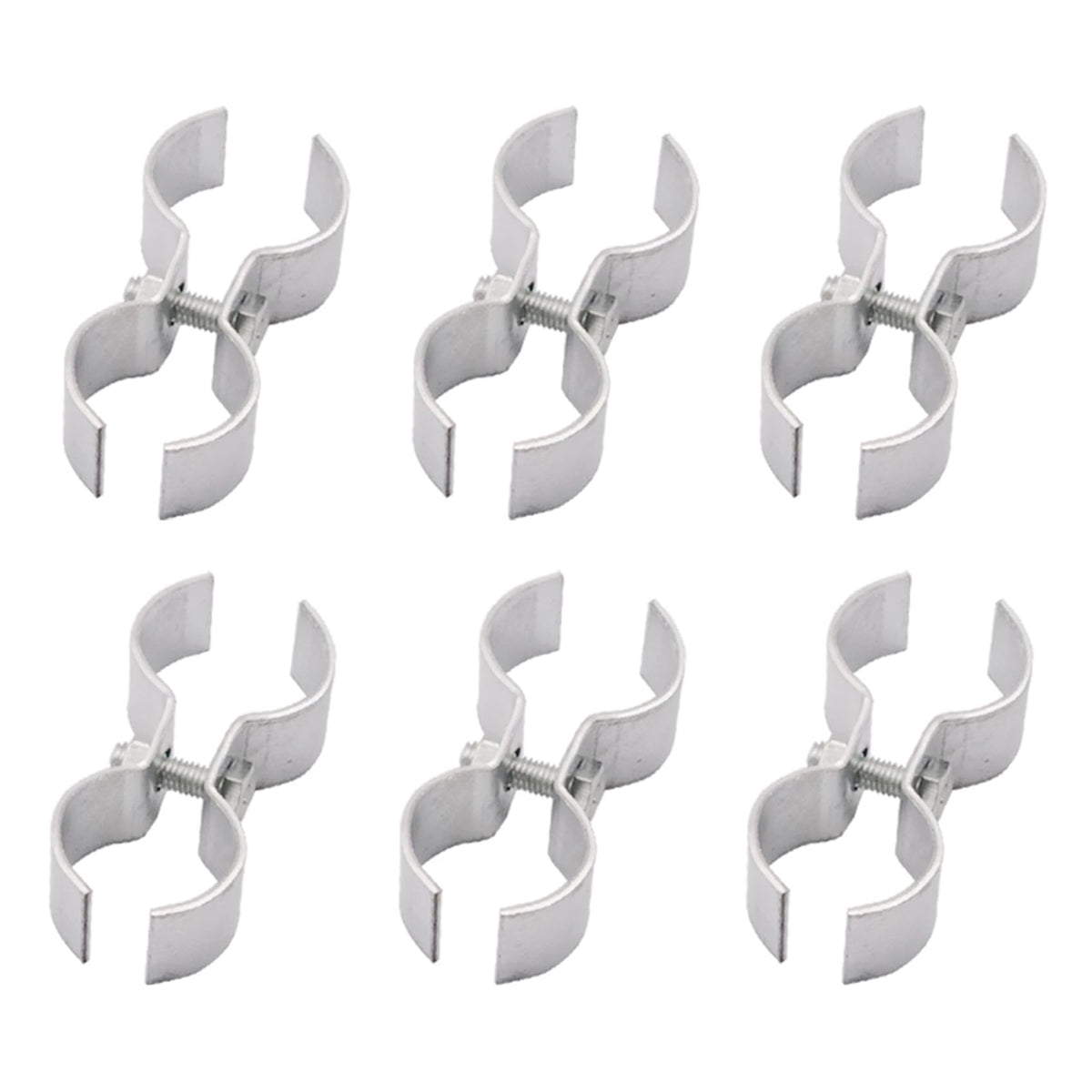 Double Pipe Clamp Chain Link Fence Clamps, 6Pcs Panel | Hand Tools - Image 1
