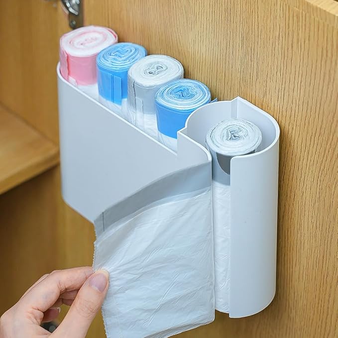 2PCS Cabinet Door Organizer,Self Adhesive Kitchen Cabinet Organizer,Cabinet Door Storage Box for Bathroom/Kitchen/Living room,Storage shelf rv must haves. (white)