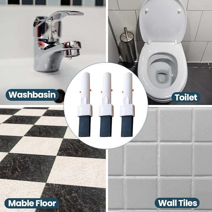 3pack Pool Pumice Stone for Cleaning, Remover Pool Cleaning Tools with Handle to Remove Erase Rust Stain, Pumice Sticks for Toilet Bowl Ring Swimming-Pool Tile Calcium Tub(Size:3pack)