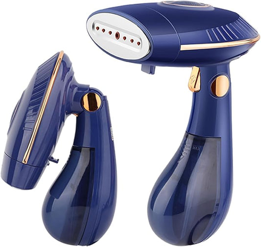 Foldable Steamer for Clothes, 1500W Household and Travel Powerful Steamer, 30S Rapid Preheating, 1.76lb, 168ml Horizontal and Vertical Wet Dry Dual-purpose Iron (Blue)
