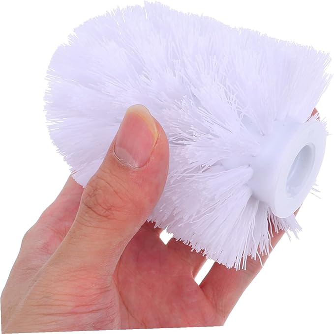 CHILDWEET 10pcs Toilet Brush Refills with Stiff Dense Bristles for Deep Cleaning Compatible Replacement Heads for Toilet Bowl Brush Handles Plastic Construction for Home and Hotel Bathroom