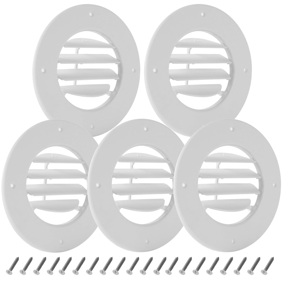 Calvana (5-Pack) 6.5" RV Ceiling Vent Covers for Inside Camper - Image 1