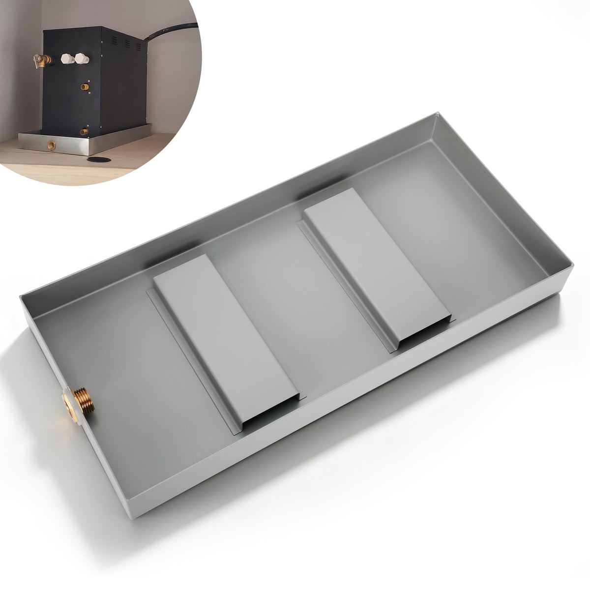 21 x 10 x 2 Inch Steam Generator Drain Pan for SteamSpa - Image 1
