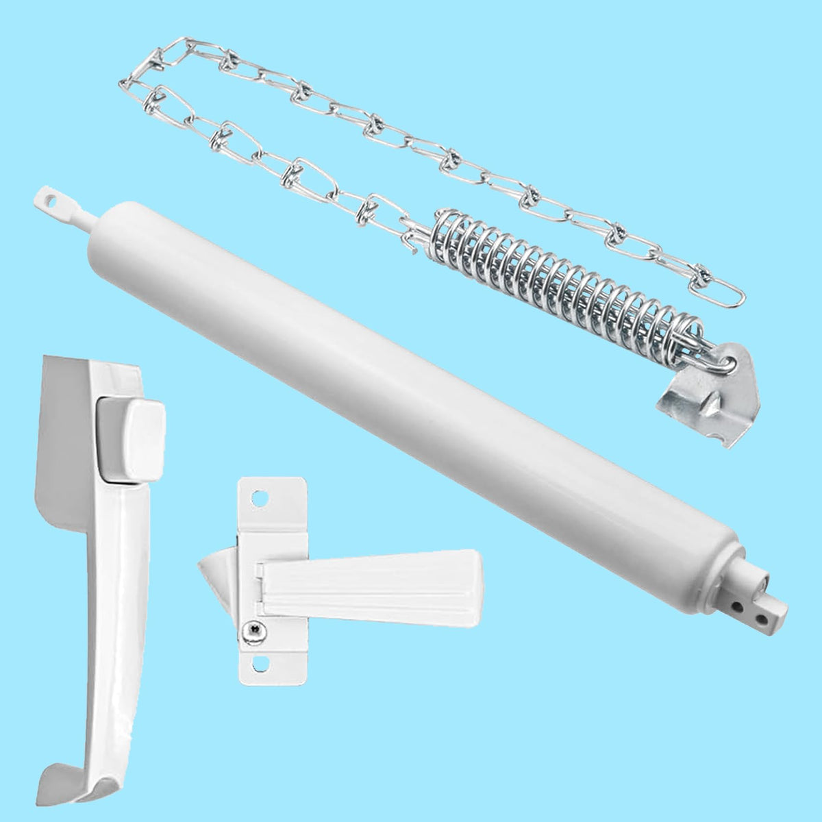 Pneumatic Door Closer Kit for Screen and Storm Doors, Includes - Image 1