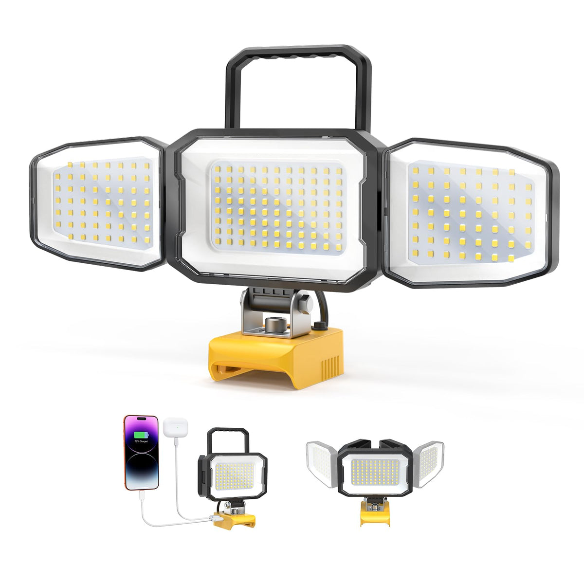 LED Work Light Compatible with DeWalt 20V Battery, 150W 15000LM - Image 1