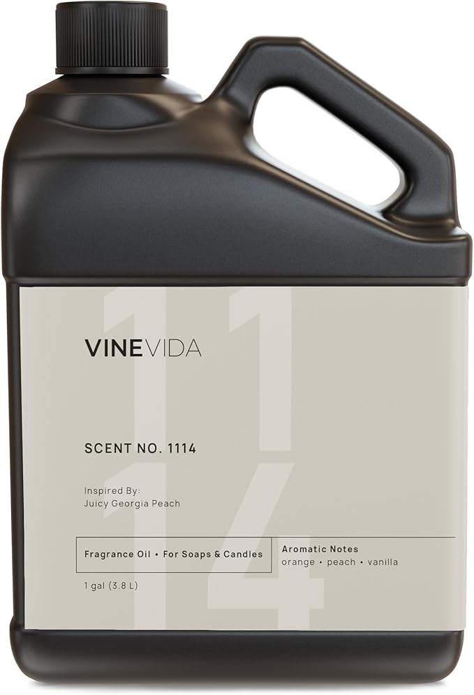 VINEVIDA [128oz] Juicy Georgia Fragrance Oil for Candle Making and Soap Making - Premium Candle Scents for Soy Candles