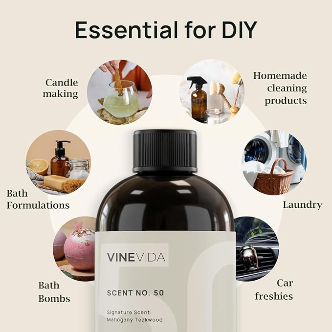 VINEVIDA [4oz] Caribbean Breeze Fragrance Oil for Candle Making - Made in USA Scents for Soap Making - Natural Candle Fragrance Oil