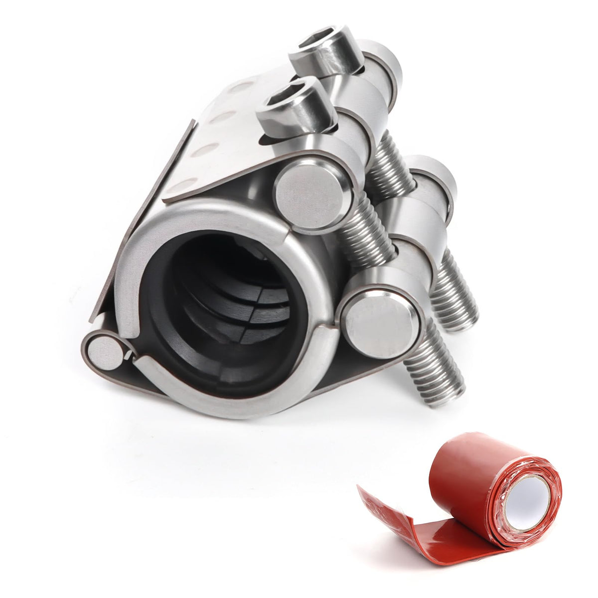 Upgraded Pipe Repair Clamp with M1 Self-Adhesive | Home Repair - Image 1