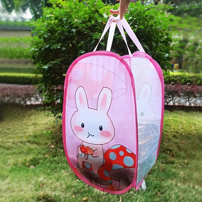 Cute Foldable Laundry Toys Tidy Clothes Socks Basket Storage Bag (Brown Plaid Cat)