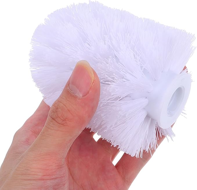 Cabilock 10pcs Replaceable Head Toilet Brush Set, Stainless Steel Scrub Brush Replacement Heads 75x100mm, Heavy Duty Toilet Cleaning Refills for Home and Hotel Bathrooms