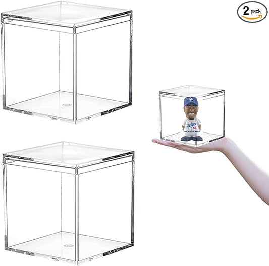 Acrylic Box Clear Display Case Plastic Square Cube Storage Contanier with Lid Wedding Party, Treats, Candies & Accessories