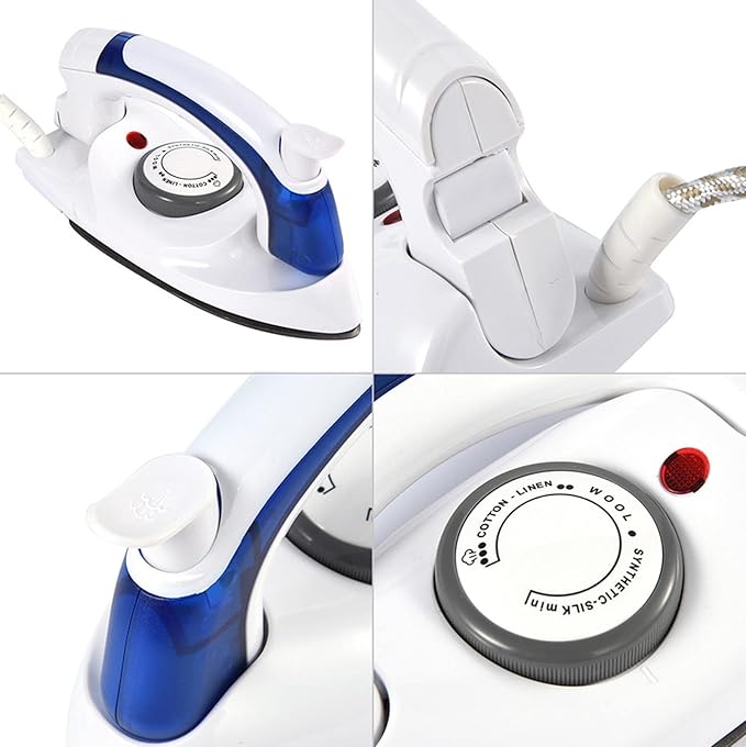 Steam Iron,Portable Foldable Folding Compact Handheld Steam Travel Iron,Nonstick sole plate,Anti-skidding handle,