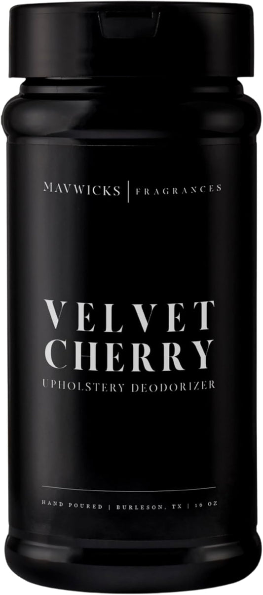 Fragrances - Upholstery Deodorizer (Velvet Cherry) 16 Oz - Rug, Couch & Carpet Deodorizer - Vacuuming Powder, Pet Safe Carpet Freshener Powder - Odor Eliminator for Home