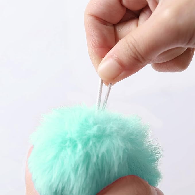 MIUPOO Craft Pom Pom Balls,Large Poms Costume Accessory, Pom pom Balls for Arts and DIY Creative Crafts Decorations,3 Inches,20 Pieces,Lake Blue.