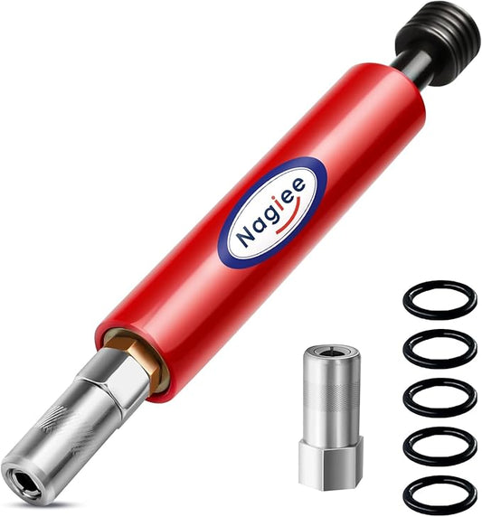 Grease Fitting Cleaning Tool, Grease Zerk Cleaner, Zerk Fitting Cleaning Tool, Easy Clean and Flush Out Old Dried Grease with Hydraulic Pressure & Penetrating Oil for Zerks Pins Shafts Bushings Joints