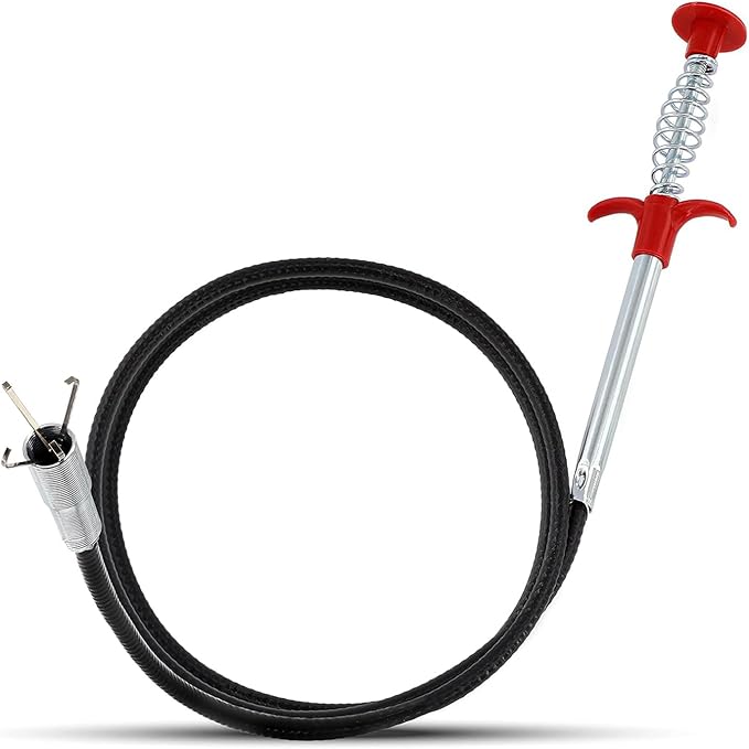Drain Snake,33 inch Flexible Claw Grabber Tool,Drain Clog Remover - Snake Drain Hair Removal Tool for Home Sink, Bathroom Tub,Drain, Toilet, Tight Spaces