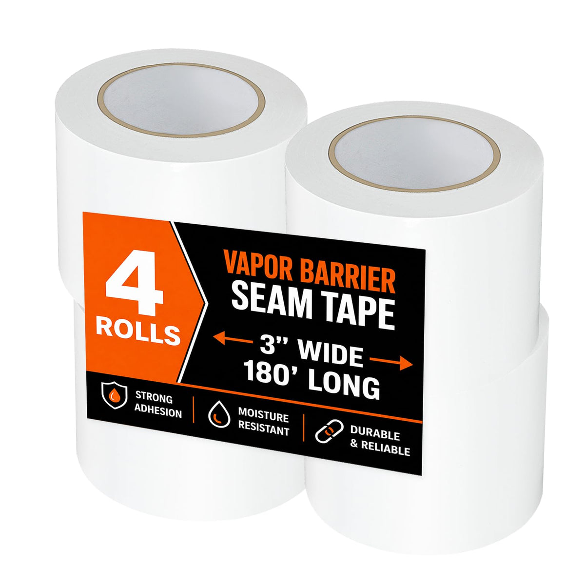 Vapor Barrier Tape, White Moisture Barrier Tape - Image 1
