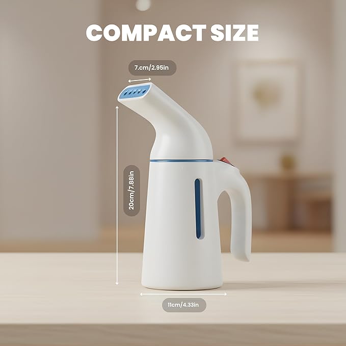 Handheld Garment Steamer – 700W Portable Clothes Steamer with ABS+PC+Stainless Steel+Silicone Build – Blue Color, 110V with US Plug – Fast Heat-Up, Powerful Wrinkle Removal