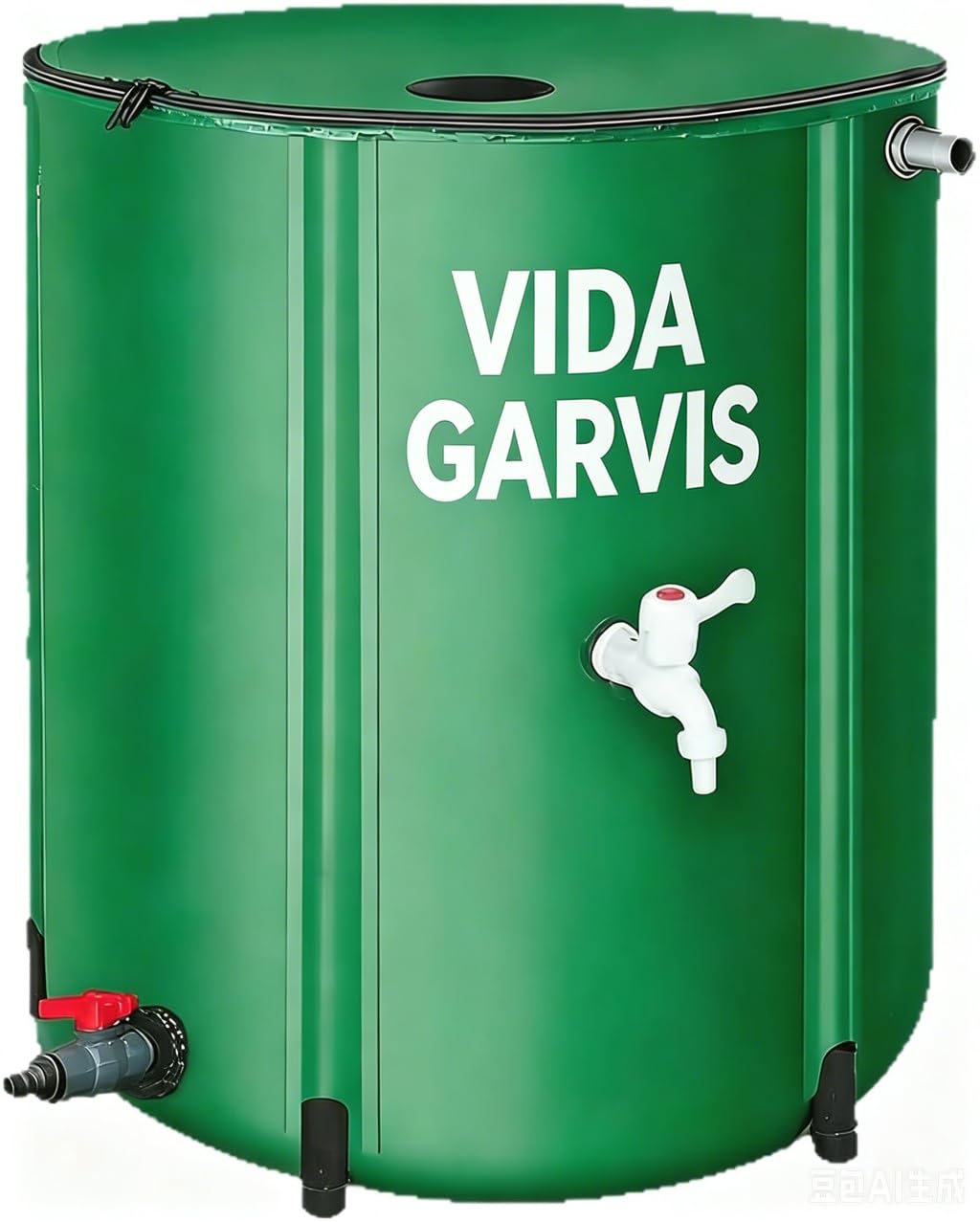 200 Gallon Collapsible Rain Barrel, Foldable Outdoor Water - Image 1