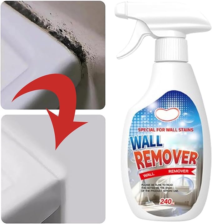 Highly Effective Removal Spray, 8.46 Fl.Oz Wall Cleaner Spray, Multi-Surface Cleaning Solution,Dirt, Dust And Stain Remover,for Wood,Tile,Fabric,Bathrooms,Kitchens (1, 8.12 fl.oz)