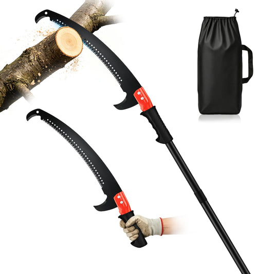 12FT Pole Saw for Tree Trimming, Lightweight Manual - Image 1