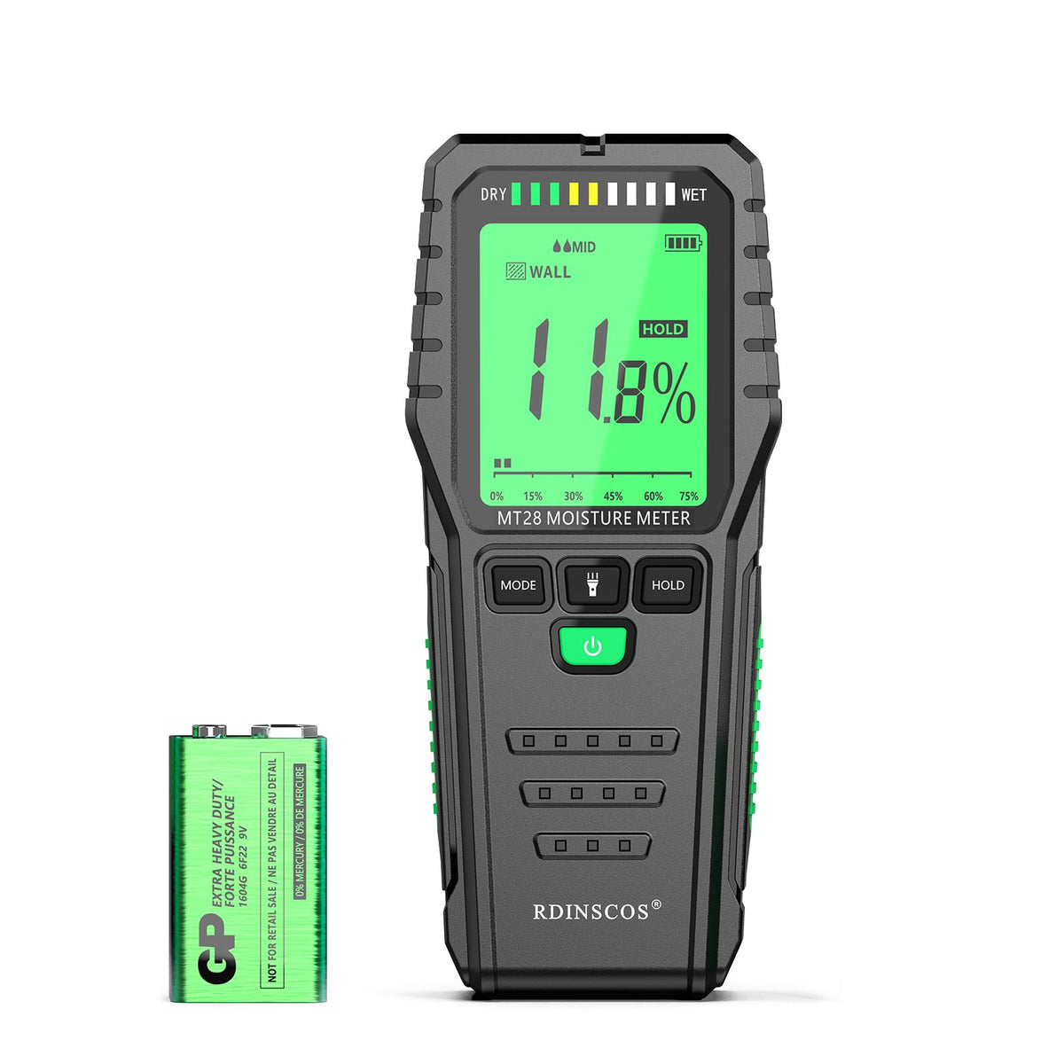 Pinless Moisture Meter for Wood Digital Wall Moisture Detector - Image 1