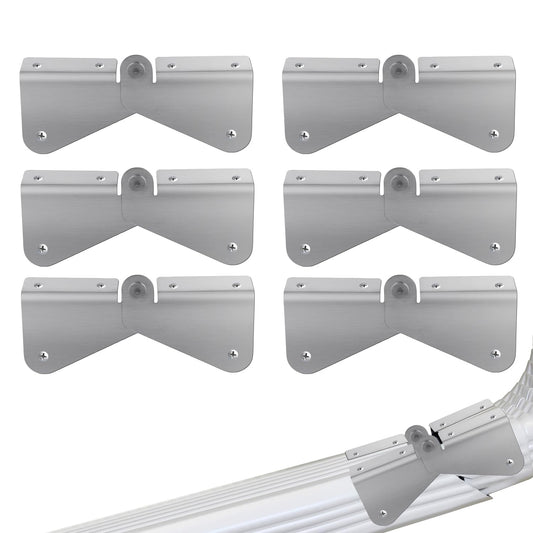 6pcs Gutter Extension Hinge, Stainless Steel Downspout - Image 1