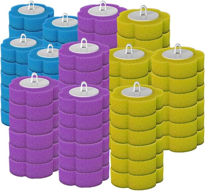 Disposable Toilet Brush with 48 Refill Heads and Holder– Includes Storage Caddy&Toilet Bowl Wand, Wall-Mount Scrubbing Toilet Brush Bathroom Cleaning Kit (1 Wand+48 Refills)