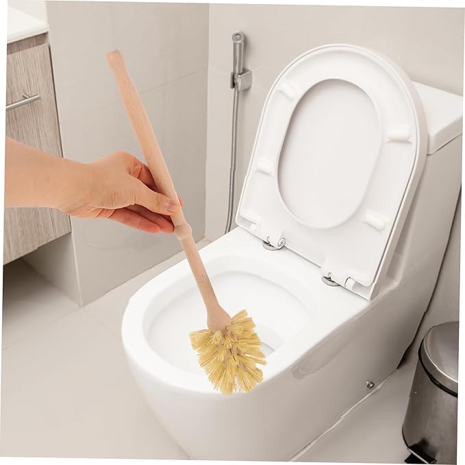Beaupretty 1set Toilet Brush with Handle and Base Bathroom Scrubber for Deep Compact and Lightweight Design Removal for Toilets and Bathroom