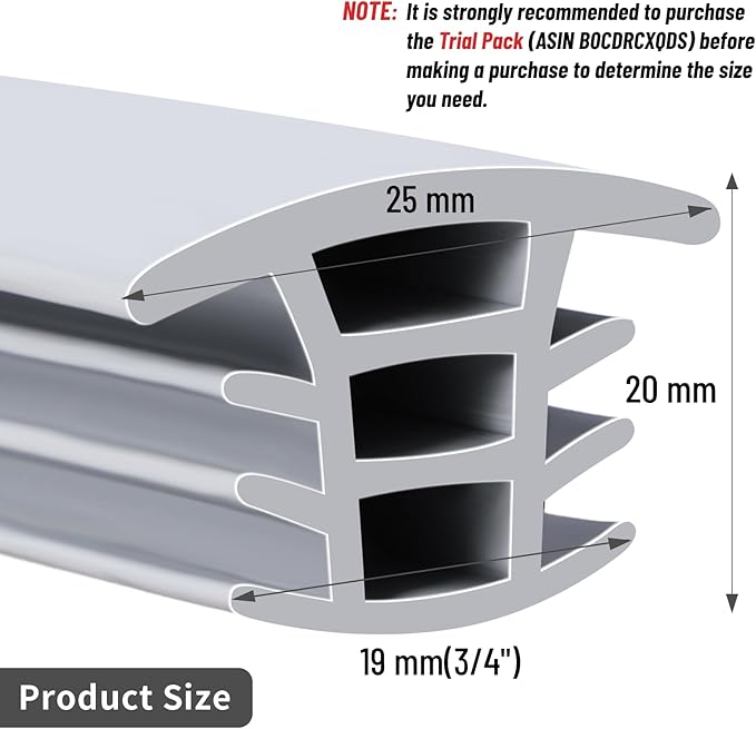 Flexible EPDM Rubber Strip (50 ft Long and 3/4 inch Wide) for Concrete Crack Repair and Replacement - Weather and Aging Resistant Expansion Joint Filler for Driveways and Sidewalks